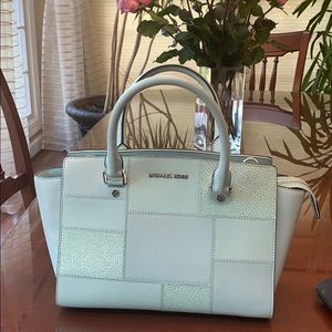 Michael Kors turquoise/ baby blue purse